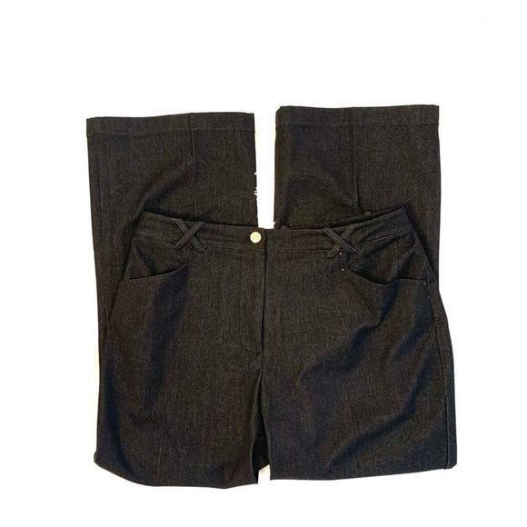 [St. John] Gray Diamond Embellished Pants - Size 12 - Picture 1 of 7